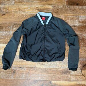 Nike Jacket Women's Medium Steel Gray Vented Zip Bomber Lightweight 589271